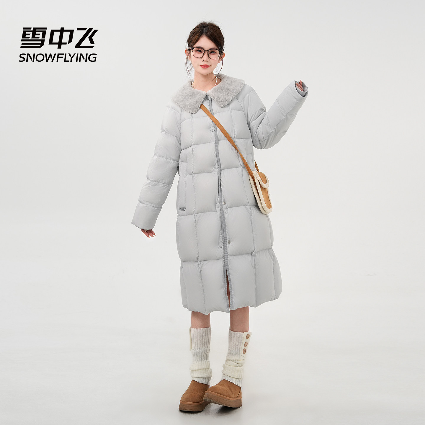 雪中飞中长款休闲羽绒服
