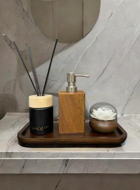 新中国风浴室浴室饰品样板房浴室商店装饰香薰托盘组合套装软装
