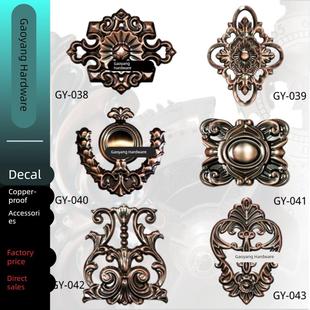 304不锈钢门花配件罗马门花篮门芯贴花红古铜门庭院门装饰花件 铜