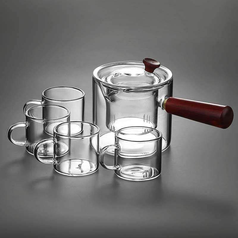 玻璃煮茶壶功夫茶具套装侧把壶耐高温明火电陶炉用高硼硅泡花茶器