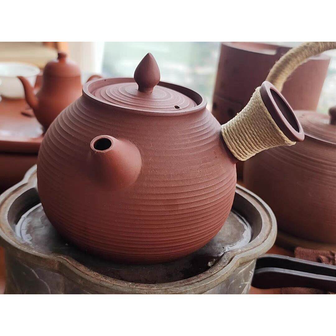 潮州红砖茶手拉壶砂陶壶电陶瓷壶炭炉陶瓷茶壶泡茶装置