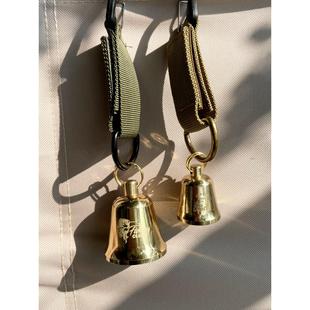 饰挂件远 气氛风铃装 户外多巴胺黄铜钟挂件自行车野营风格 野营风格