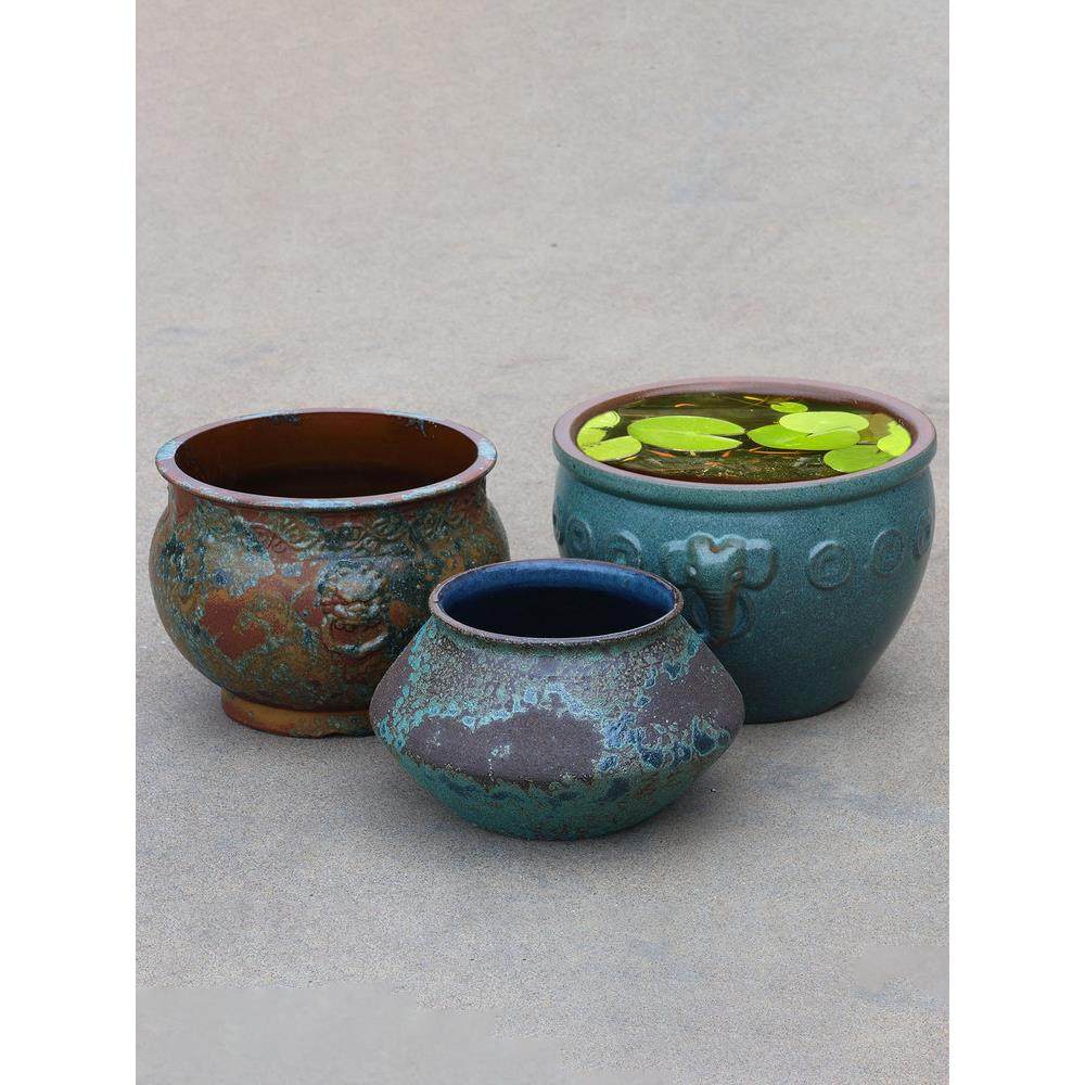 覆古旧无孔鱼缸大直径陶瓷花盆水培无孔花盆碗莲花专用铜钱草荷花,鲜花速递/花卉仿真/绿植园艺,花盆,淘宝优惠券,粉丝福利购,淘宝优惠卷