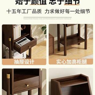 书架家用儿童简易小书柜客厅实木落地置物架小户型多层收纳储物架
