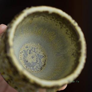 孤品手作 景德镇粗陶柴烧主人杯纯手工志野烧茶盏老岩矿单茶杯