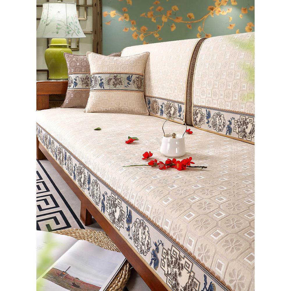 KASA新中式沙发垫高档红木防滑坐垫子现代实木沙发套罩巾四季通用,居家布艺,沙发垫,淘宝优惠券,粉丝福利购,淘宝优惠卷