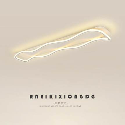 走廊走道灯现代简约阳台衣帽间玄关入户吸顶灯门厅极简led长条灯