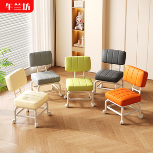 靠背滑轮小凳子家用靠背万向轮子板凳椅子茶几沙发凳美缝带轮矮凳