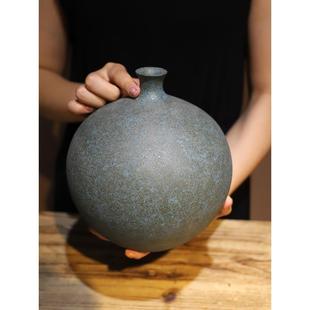 禅意花插摆件景德镇家居客厅玄关桌电视柜茶几 复古陶瓷花瓶新中式
