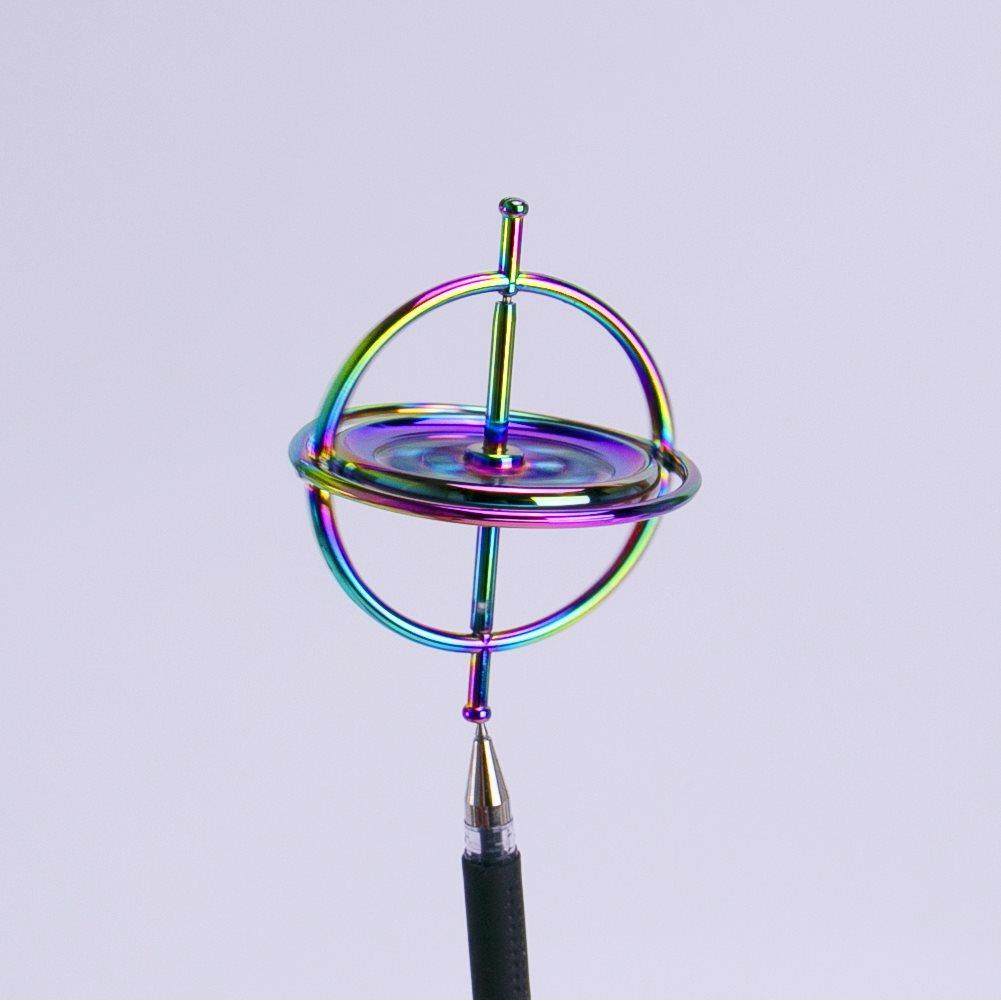 手指陀螺仪角动量守恒反重力合金限量版解闷金属小玩具炫酷黑科技