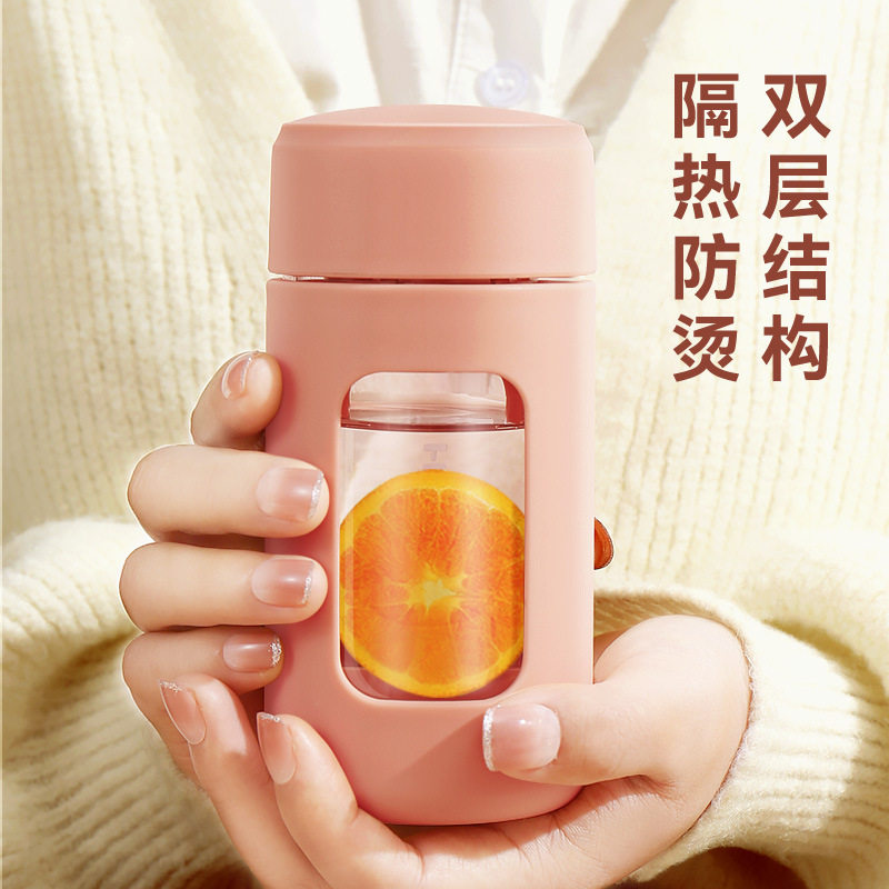 玻璃水杯女生单层男防摔