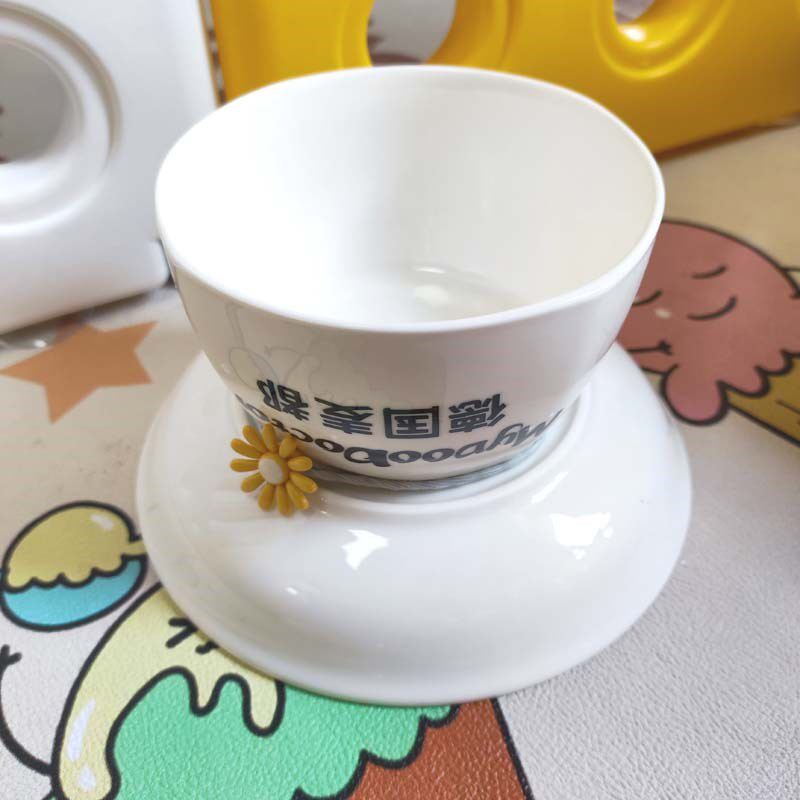 热销高脚陶瓷狗碗猫碗宠物食盆犬猫通用防黑下巴两用食盆