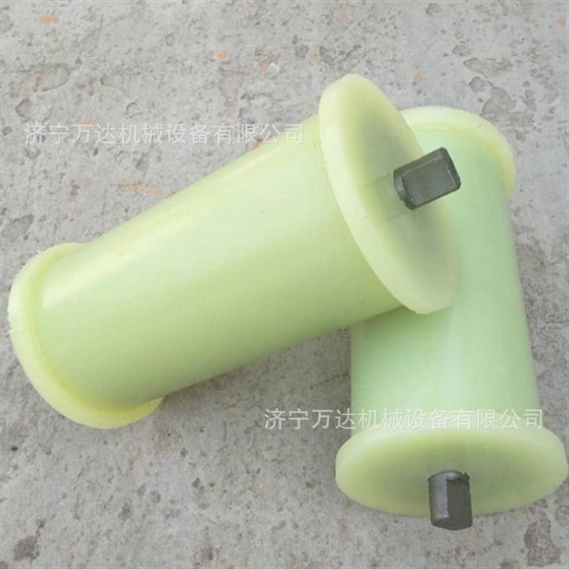 热销矿用滚地辊聚氨酯地尼龙铸输送机地轮井下输送钢丝绳滚轮托辊