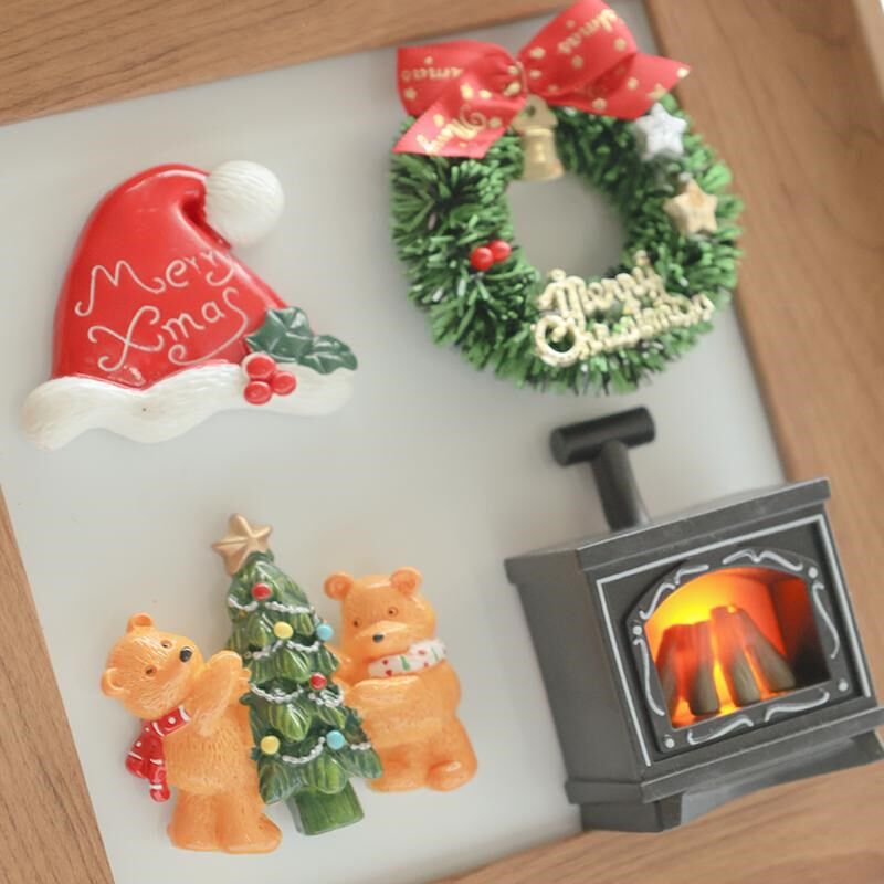 热销冰箱贴展示板相框黑板创意磁吸可书写留言板家居装饰摆件圣诞