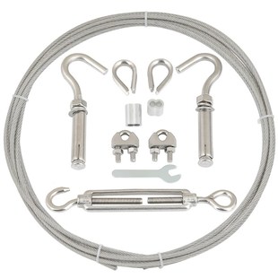 被子挂 阳台加粗户外晒衣绳 热销3 6m8mm包塑304不锈钢晾衣钢丝绳