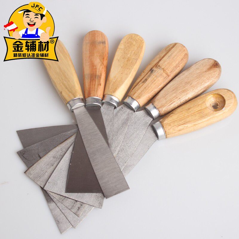 热销油灰刀加厚木柄腻子刀清洁铲刀刮腻子灰刀批墙工具铁质抹泥刀