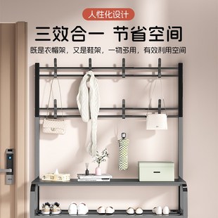 架 多功能鞋 柜衣帽架一体组合家用门口多层入户2024新款 爆款 挂衣鞋