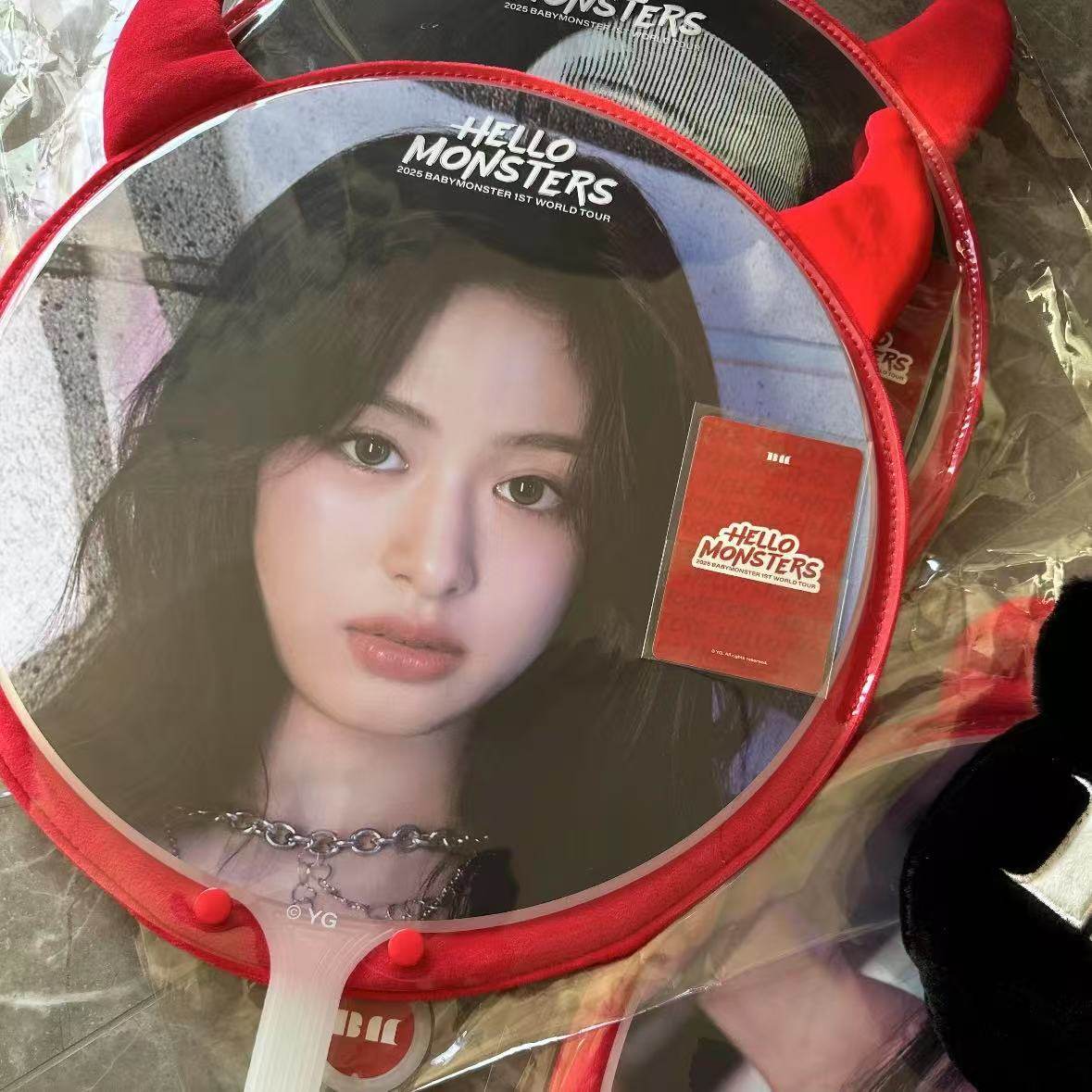 babymonster宝怪扇子世巡首尔场周宝怪首尔场周扇子正品未拆_虎窝淘