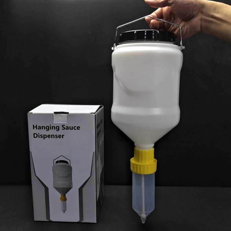 悬挂式挤瓶 倒立式酱汁泵酱汁壶挤酱瓶 番茄沙拉酱瓶3L吊汁瓶5.5L