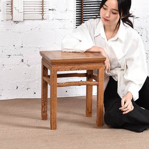 红木小凳子 鸡翅木方凳 实木中式家用 沙发凳 矮凳 小板凳 换鞋凳