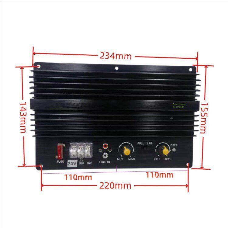 1000W蓝牙全音纯低音炮功放板大功率12V对管8-15寸车载音响炮芯