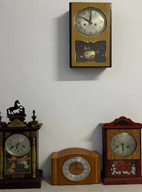 怀旧农村风老式挂钟国风摆件家居饰品 客厅装饰 复古装饰品 老式