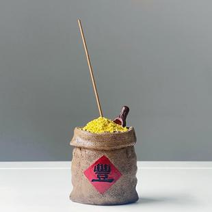 【新品】丰收米袋香插香座五谷丰登茶室摆件节庆礼物香托 托