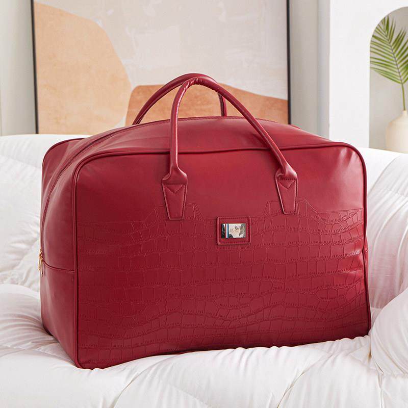 高档婚庆蚕丝羽绒羊毛春秋冬被子毛毯被子包装袋收纳皮革手提袋子,收纳整理,被子防尘袋,淘宝优惠券,粉丝福利购,淘宝优惠卷