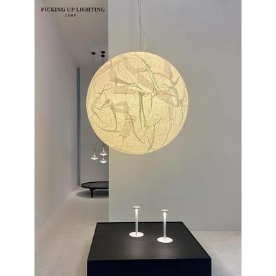 意大利设计师 Moon月球吊灯法式中古卧室复式挑空圆形客厅餐厅灯