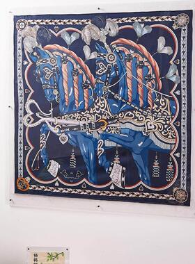 丝巾装裱正方形90*90裱画现代轻奢方巾无损diy丝巾亚克力框定制