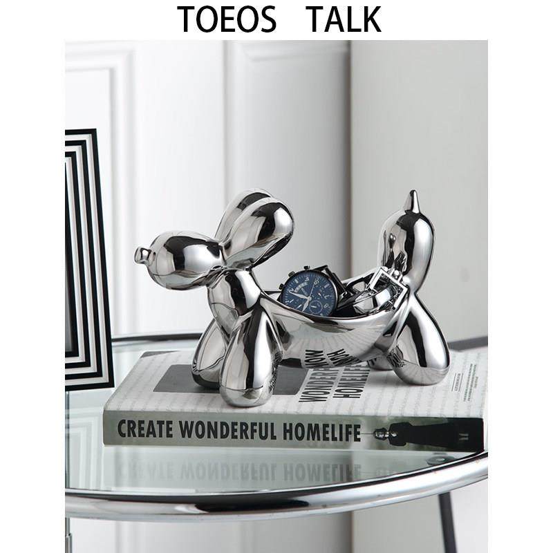 进门口钥匙收纳动物摆件桌面入户玄关鞋柜玄幻进屋银气球狗创意,家居饰品,装饰摆件,淘宝优惠券,粉丝福利购,淘宝优惠卷