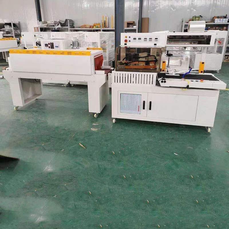 全自动纸盒热收缩膜封切一体机L型餐具覆膜塑封机封口包装机