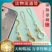 白菩提炭烧猫爪手机挂绳女款 可爱精致指环扣招财猫挂饰手机链挂件