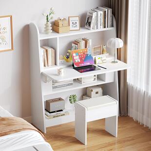 学习桌小学生家用2025新款儿童书桌可折叠书桌书架一体桌椅组合