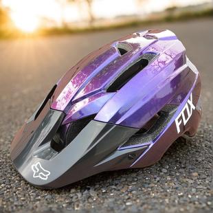 FOX安全帽登山车越野自行车头盔男半盔一体成型林道骑行青少年儿