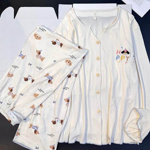 腊肠狗炼胸垫莫代尔月子服孕妇睡衣哺乳春夏薄款产后产妇哺乳家居