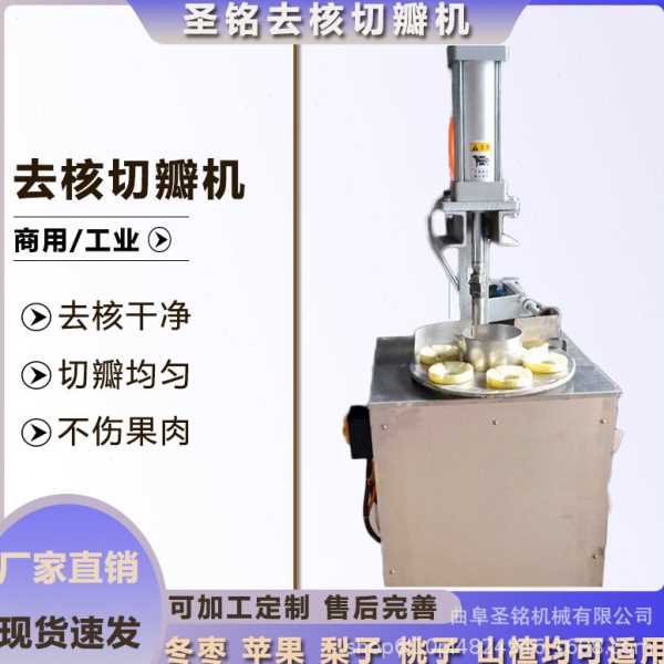 转盘式黄杏桃子去核机 苹果梨去芯切瓣机 工厂用电动水果分瓣机