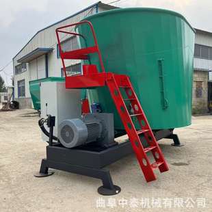 tmr饲草料混合机养牛场粉碎搅草机卧式 22全日粮拌料机 粉搅式 9JGW