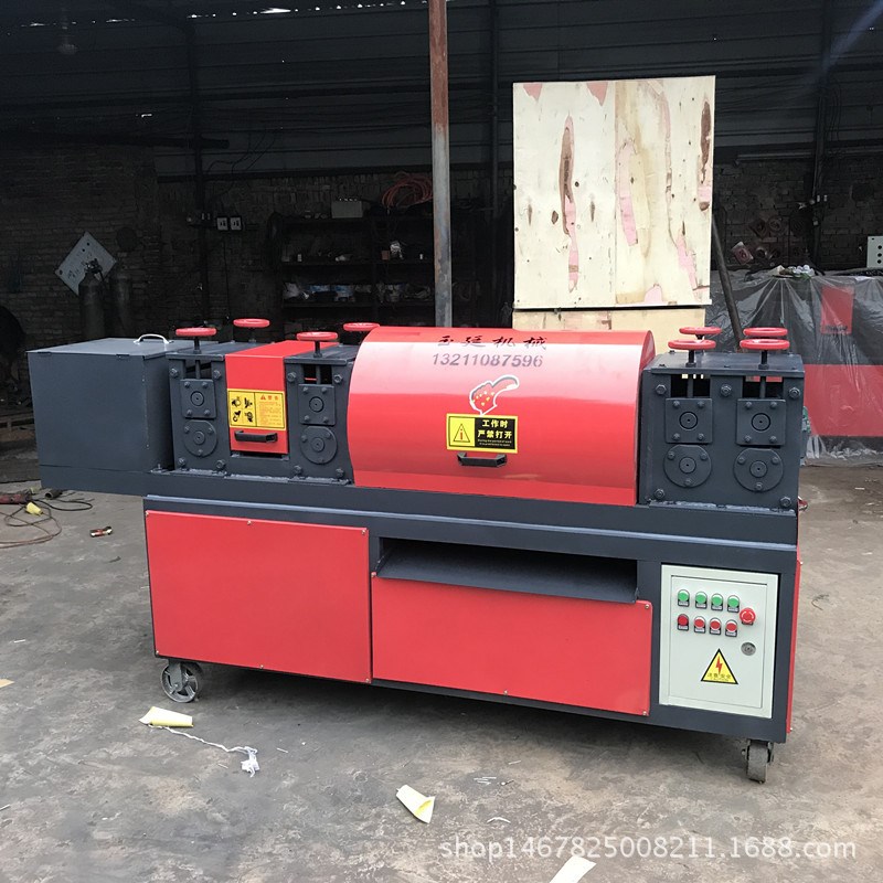 新品全自动钢管调直除锈喷漆一体机双曲线钢管调直除W锈喷漆一体