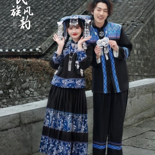 秋冬布依族苗疆超仙男女演出服