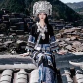 套装 新款 传统苗族苗疆少女少数民族服饰土家族写真旅拍摄影服装