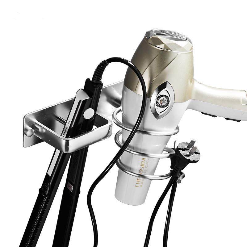 吹风机支架浴室直发器储物架太空铝卷发棒收纳架电置物架子吹风筒