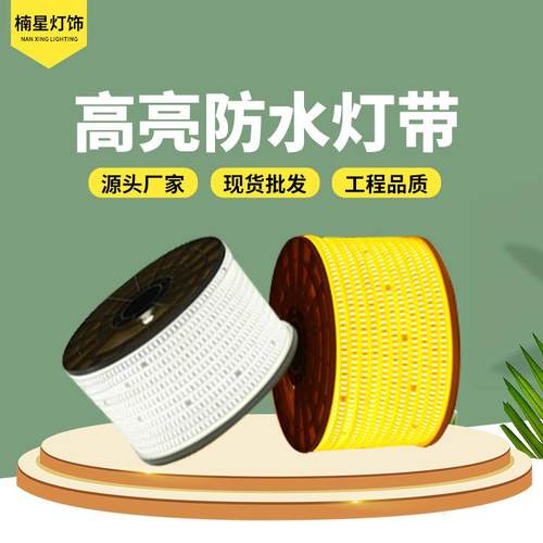 led灯带家用5730户外防水高压220v灯条2835露营5050rgb柔性软灯带