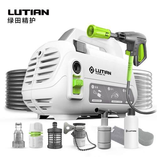 绿田洗车机 1400W便携式清洗机 家用220v高压水枪 厂家直供 河豚