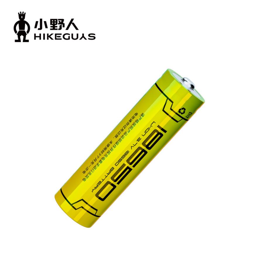 小野人手电筒电池 18650锂电池3.7V充电 2400MA 50000MA