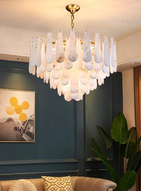 北欧轻奢后现代艺术全铜云石灯客厅吊灯简约温馨浪漫餐厅网红灯具