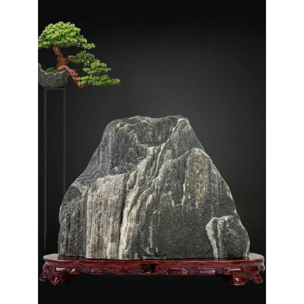 泰山石敢当天然原石办公室靠山石客厅玄关补缺角观赏石奇石摆件