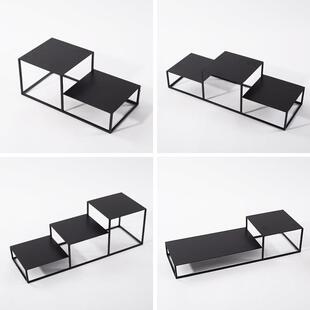 桌面小摆件多宝格置物架茶壶摆放架茶具茶杯架子紫砂壶展示博古架