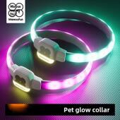 夜行狗夜行灯夜行狗夜行灯大型和小型狗防丢失可充电宠物项圈与光