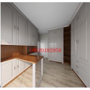 定制暗箱全屋定制松木橡木书柜全实木家具橡胶木整体衣柜吊柜定做